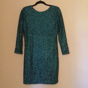 H&M Emerald Green Sequin Dress